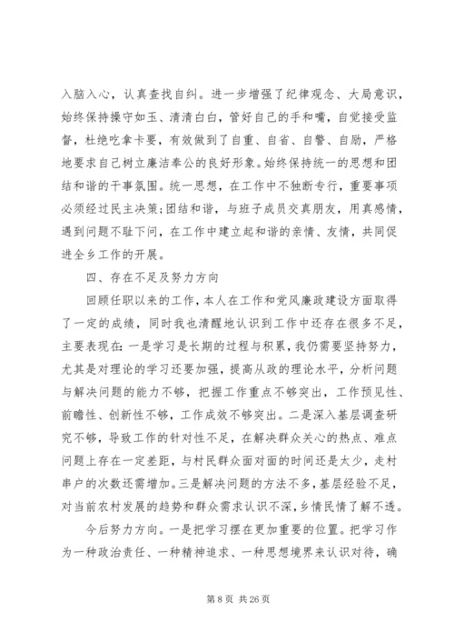 人民政府副乡长个人述职述廉报告.docx