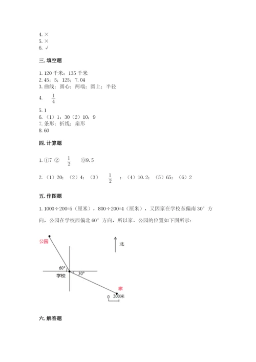 小学六年级数学上册期末考试卷精品【名校卷】.docx