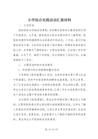 小学综合实践活动汇报材料 (2).docx