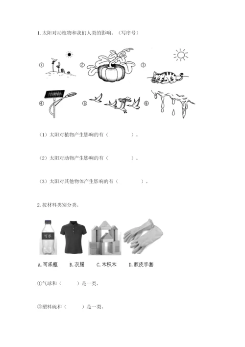 教科版小学二年级上册科学期末测试卷附参考答案【预热题】.docx
