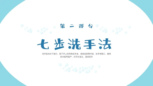 蓝色形状简约七步洗手法步骤卫生健康清洗预防app