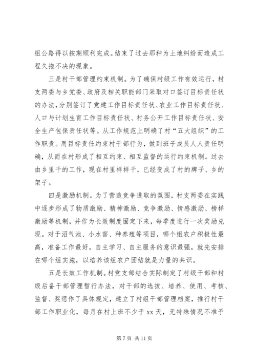 乡镇村基层组织建设典型经验材料.docx