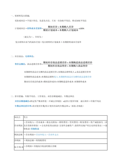 初级会计实务公式-计算题公式.docx