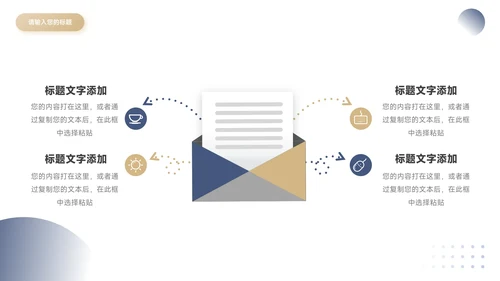 蓝金稳重简洁转正述职报告PPT模板