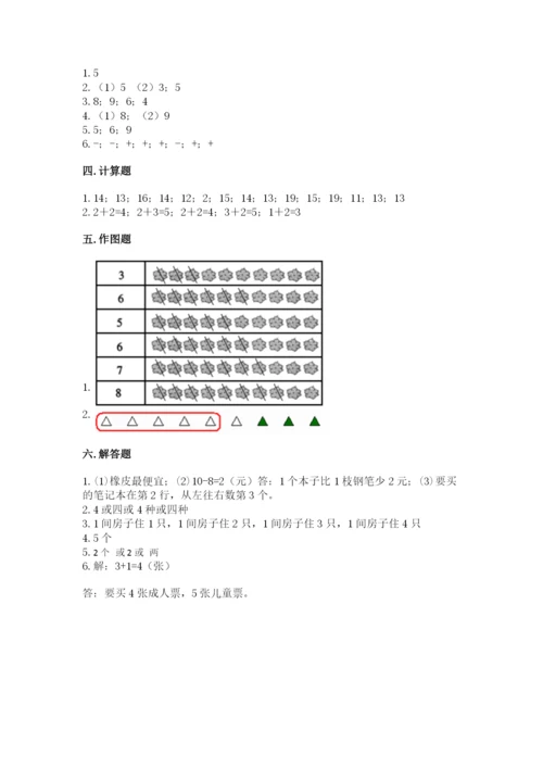 北师大版一年级上册数学期末测试卷精品（名师系列）.docx