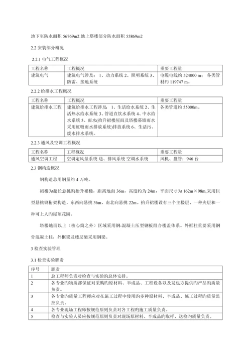 检验批划分及检测实试验专题方案.docx