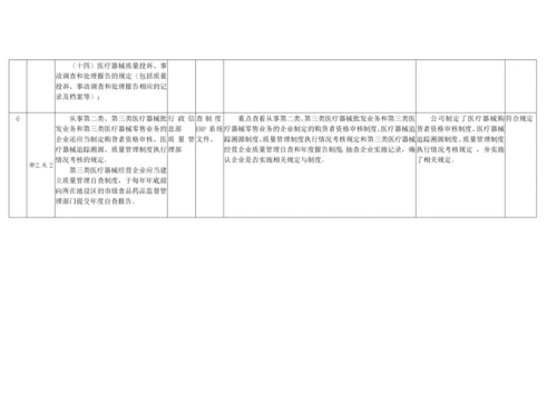 企业实施医疗器械经营质量管理规范情况内审检查表.docx