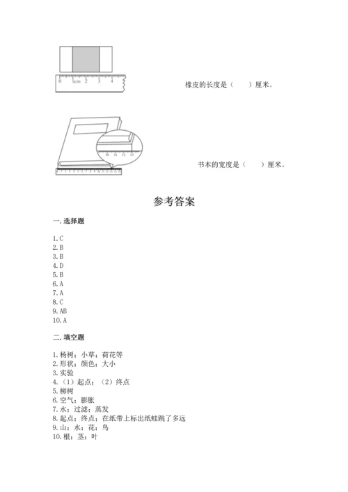 教科版一年级上册科学期末测试卷附精品答案.docx