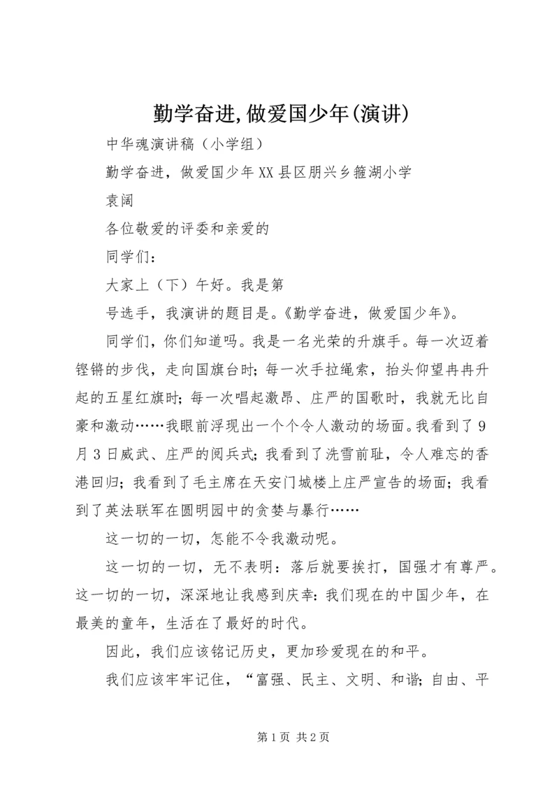 勤学奋进,做爱国少年(演讲).docx