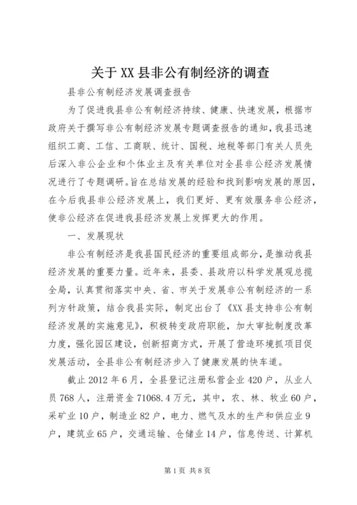 关于XX县非公有制经济的调查 (5).docx