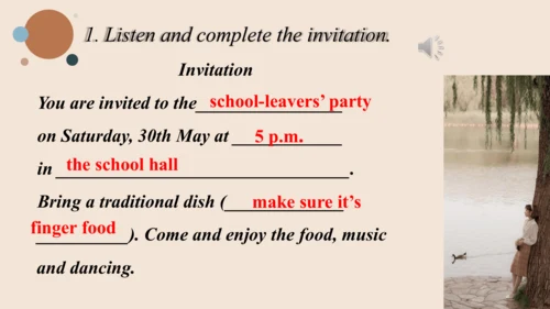 Module 6 Eating together Unit 1 When is the school