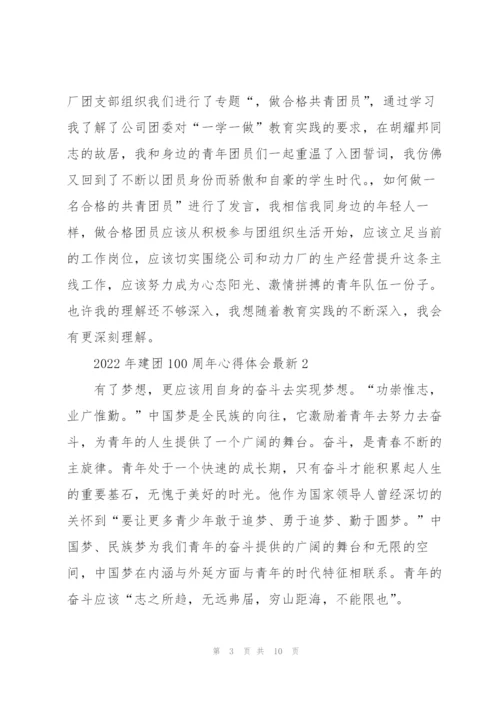 2022年建团100周年心得体会.docx