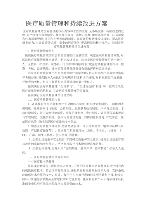 医疗质量管理和持续改进方案11.docx