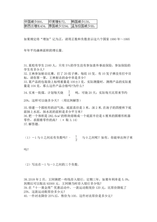 六年级小升初数学解决问题50道加答案下载.docx