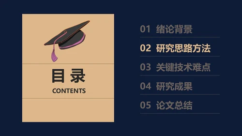 深色毕业论文答辩通用PPT模板