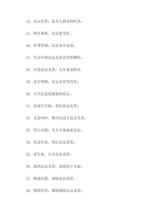 与良辰有关的16字口号