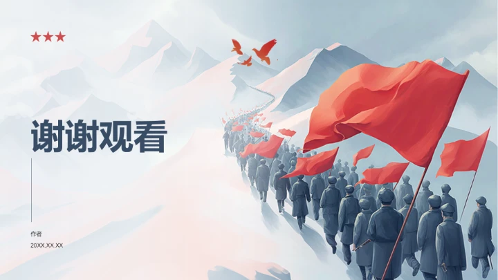 弘扬长征精神PPT模板