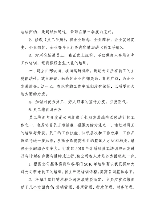 某年终工作总结与计划