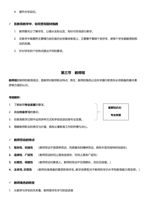 2018年教师资格证中学《综合素质》考点总结.docx