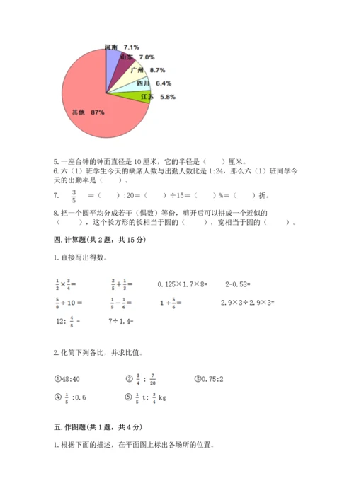 人教版六年级上册数学期末测试卷精品（名校卷）.docx