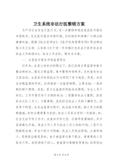 卫生系统非法行医整顿方案.docx