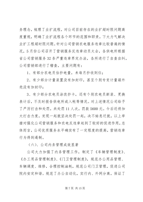 电力企业安全生产总结及明年计划.docx