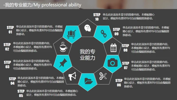 商务办公企业岗位竞聘报告通用PPT模板