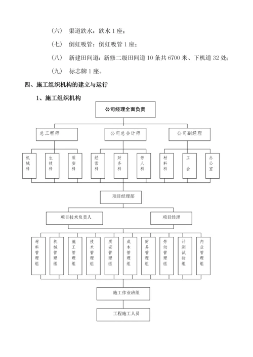 高标准基本农田施工组织设计方案.docx