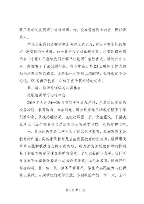 国税局挂职学习培训心得体会(精选多篇).docx