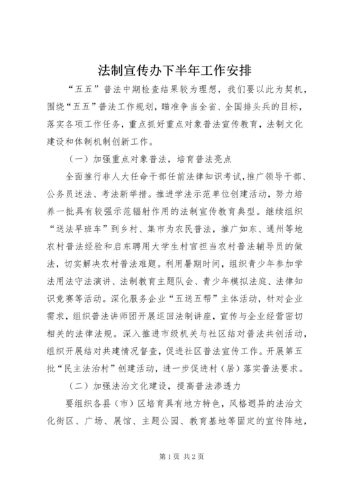 法制宣传办下半年工作安排 (2).docx