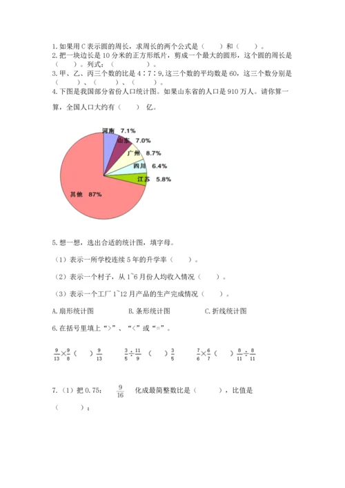 人教版六年级上册数学期末测试卷【考点精练】.docx