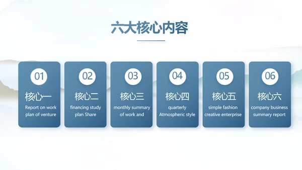 蓝色中国风春天春季旅游电子相册PPT