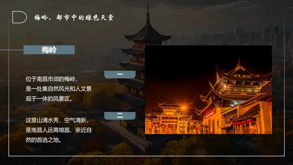 南昌印象城市旅游PPT模板