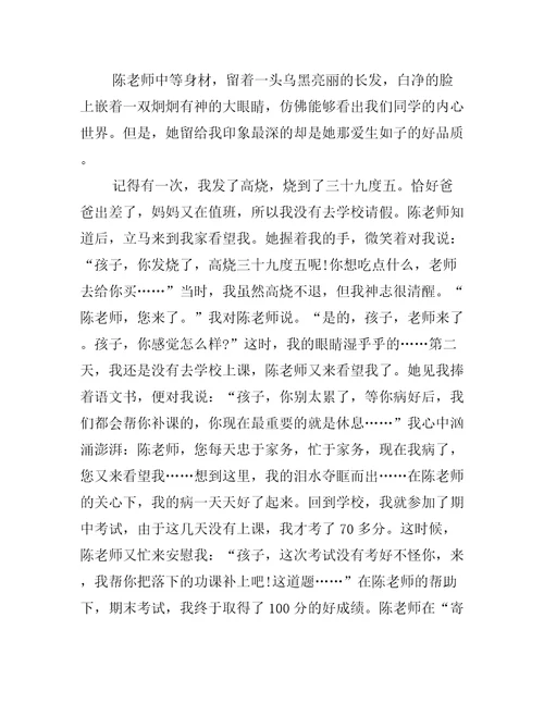 我的新语文老师作文