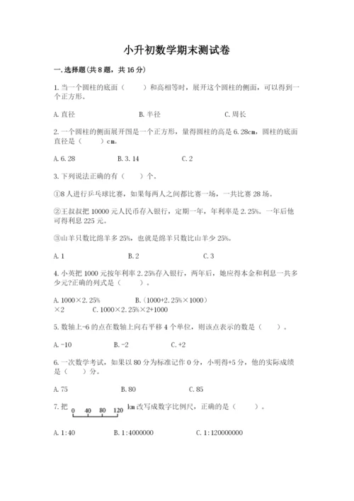 小升初数学期末测试卷重点.docx