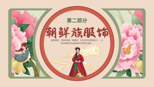 朝鲜族民族介绍通用PPT模板