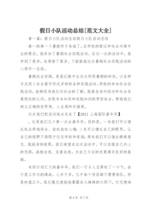 假日小队活动总结[范文大全].docx