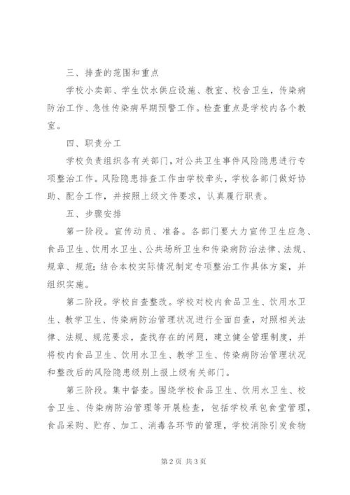 北坎小学卫生安全隐患排查工作方案.docx