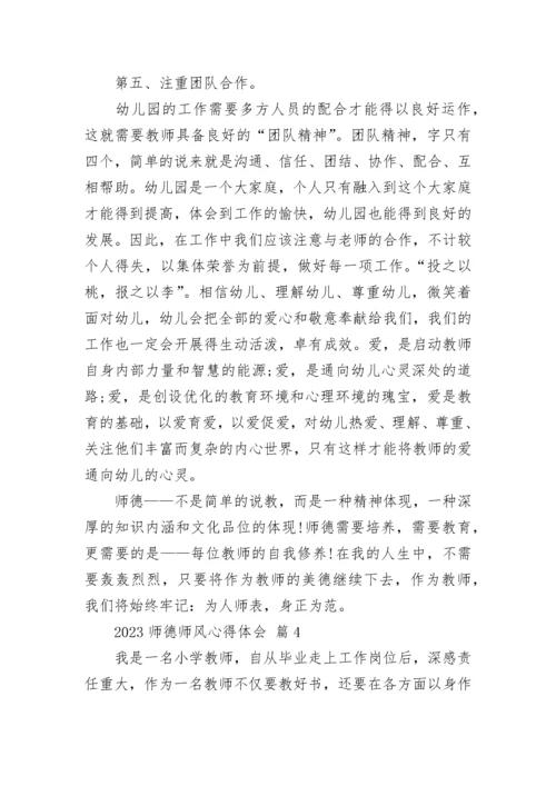 2023师德师风心得体会.docx
