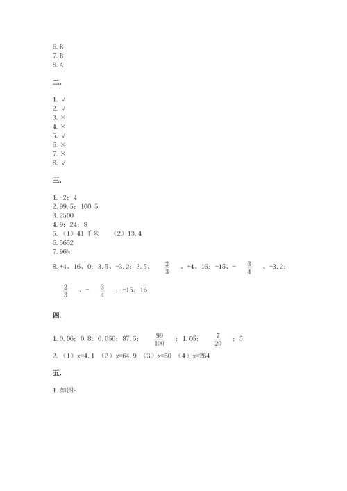 北师大版数学小升初模拟试卷及参考答案【预热题】.docx