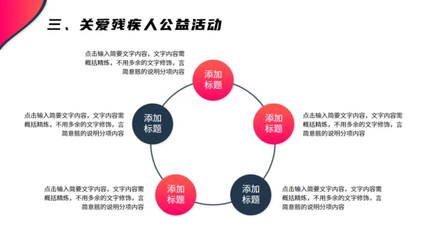 爱心公益宣传关爱残疾人轮椅通用PPT模板