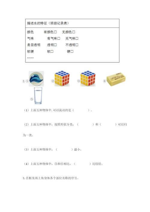 教科版一年级下册科学期末测试卷【含答案】.docx