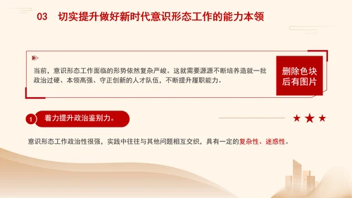 意识形态教育学习党课坚决做好新时代意识形态工作PPT