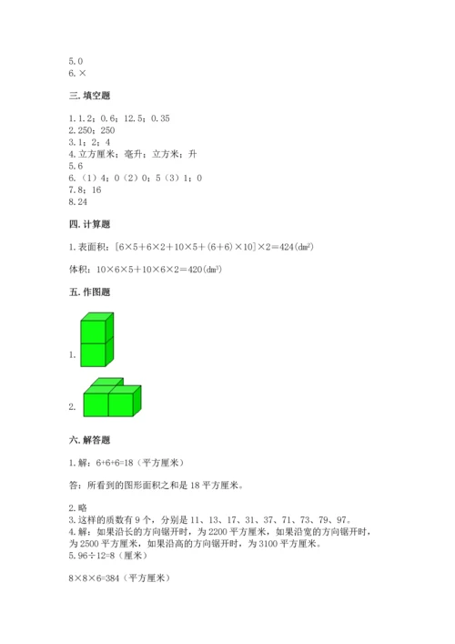 人教版五年级下册数学期中测试卷必考题.docx