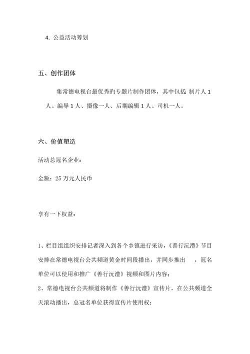 公益常德电视栏目策划方案.docx