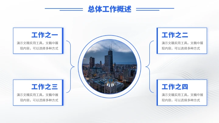 蓝色年终总结述职汇报PPT模板