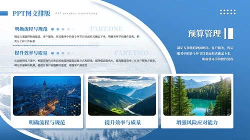 蓝色商务风图文排版PPT版式合集