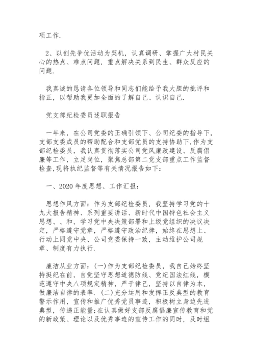 党支部纪检委员述职报告.docx