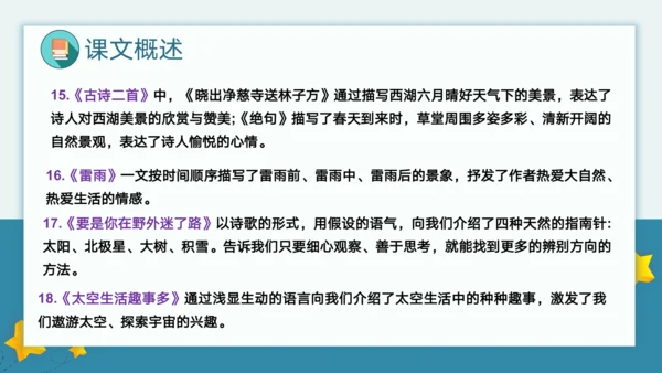 统编版2022-2023学年二年级语文下册期末单元复习第六单元知识点复习（课件）