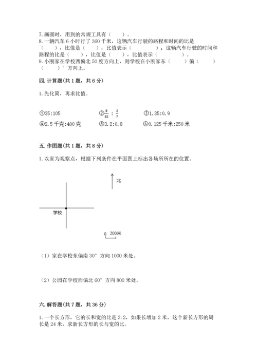 人教版六年级上册数学期末测试卷附答案【达标题】.docx